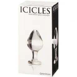 Icicles No 25 Analplugg I Glass -Onaniprodukter butikk 12891 glas buttplug icicles no 25 90 pack q100