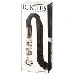 Icicles Pisk Med Glassdildo -Onaniprodukter butikk 13048 icicles pisk med glas dildo haandtag 90 pack q100