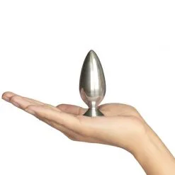 Kiotos Unisex Metal Butt Plug 9 Cm -Onaniprodukter butikk 13533 metal buttplug 9 cm 05 hand q100