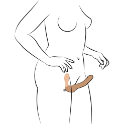 Tantus Realdoe Slim Realistisk Strap-on -Onaniprodukter butikk 14412 tantus realdoe slim realistic strap on 10 illustration q100