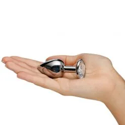 Sinful Jewel Metal Buttplug Liten -Onaniprodukter butikk 14530 sinful jewel butt plug i staal lille 05 hand q100 2 1