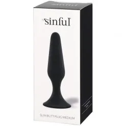 Sinful Slim Buttplug Medium -Onaniprodukter butikk 15203 sinful slim butt plug medium 90 pack q100