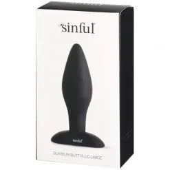 Sinful BumBum Large Silikon Butt Plug -Onaniprodukter butikk 15923 sinful bumbum large silikone butt plug 90 pack q100