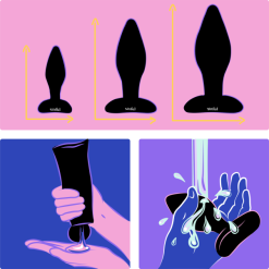 Sinful BumBum Analpluggsett I Silikon -Onaniprodukter butikk 15926 sinful bumbum silicone butt plug set1 q100