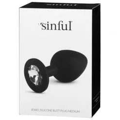 Sinful Jewel Silikon Butt Plug Medium -Onaniprodukter butikk 16177 sinful jewel silikone butt plug medium q100 03