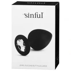 Sinful Jewel Silikon Butt Plug Large -Onaniprodukter butikk 16178 sinful jewel silicone butt plug large q100 04