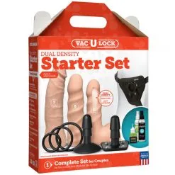 Vac-U-Lock Dual Density Strap-On Startsett -Onaniprodukter butikk 16585 vac u lock dual density strap on starter s t q100 04