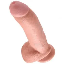 King Cock Realistisk Dildo Med Testikler 23 Cm -Onaniprodukter butikk 17242 king cock realistisk dildo med kugler 23 cm 04