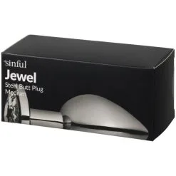 Sinful Jewel Metal Buttplugg Medium 11 Sinful Jewel Metal Buttplugg Medium -Onaniprodukter butikk 17951 sinful jewel steel butt plug medium 90 pack q100