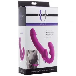 Strap U Evoke Strap-on Dildo Med Vibrator -Onaniprodukter butikk 18307 strap u evoke strap on dildo med vibrator 10 package q100