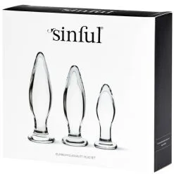 Sinful BumBum Glass Butt Plugg Sett 13 Sinful BumBum Glass Butt Plugg Sett -Onaniprodukter butikk 18400 sinful bumbum glas butt plug s q100 01