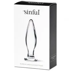 Sinful BumBum Glass Butt Plugg Large -Onaniprodukter butikk 18403 sinful bumbum large glas butt plug q100 04