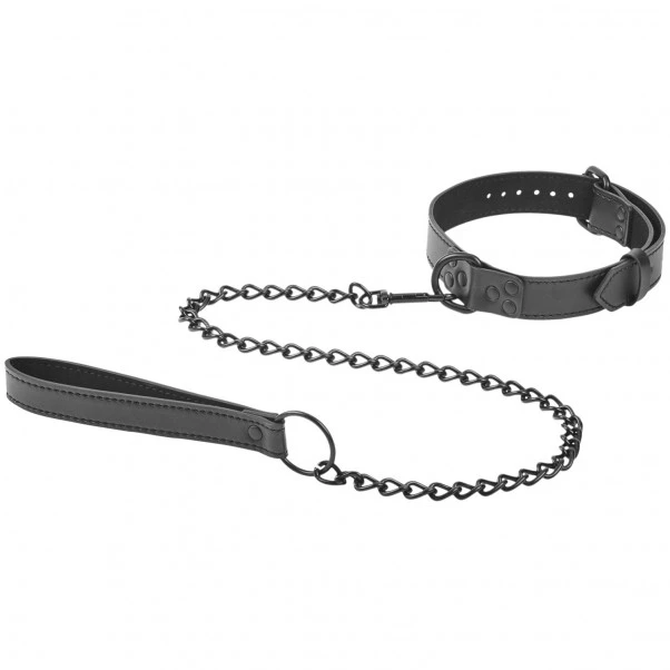 Obaie Imitert Lær Halsbånd Med Kjede