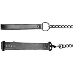 Obaie Imitert Lær Halsbånd Med Kjede -Onaniprodukter butikk 19442 obaie immiteret l der halsb nd med k de 05