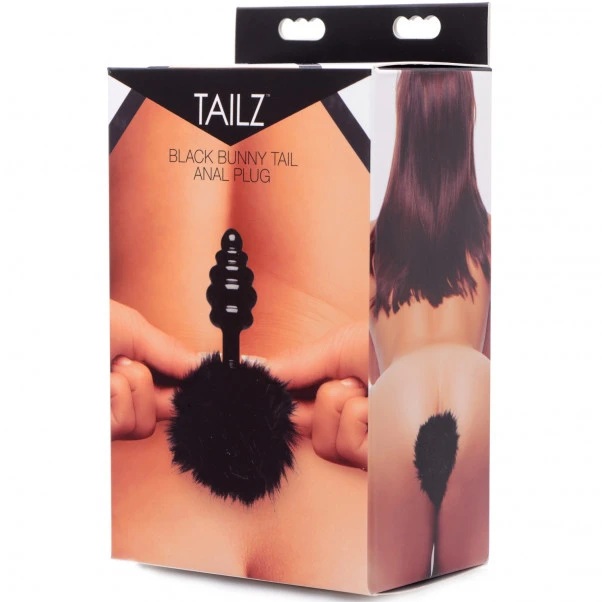 Tailz Black Bunny Tail Buttplugg 5 Tailz Black Bunny Tail Buttplugg - Bilde 3