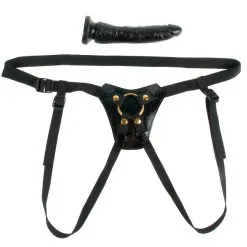 Fetish Fantasy Gold Designer Strap-On Sett 18 Cm -Onaniprodukter butikk 19993 fetish fantasy gold designer strap on s t 02