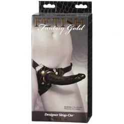 Fetish Fantasy Gold Designer Strap-On Sett 18 Cm -Onaniprodukter butikk 19993 fetish fantasy gold designer strap on saet 18 cm 10 package q100
