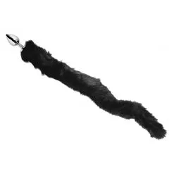 Furry Fantasy Black Panther Tail Analplugg -Onaniprodukter butikk 20953 furry fantasy black panther tail butt plug 02 q100