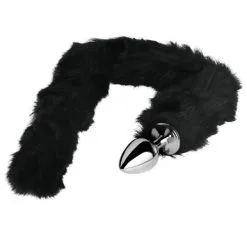 Furry Fantasy Black Panther Tail Analplugg -Onaniprodukter butikk 20953 furry fantasy black panther tail butt plug 04 q100