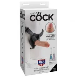 King Cock Seletøy Med Uncut Dildo 21 Cm -Onaniprodukter butikk 21270 king cock harness med uncut dildo 18 cm q100 05
