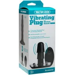 Vac-U-Lock Vibrerende Plugg Med Trådløs Fjernstyring -Onaniprodukter butikk 21408 vac u lock vibrerende plug med tr dl s fjernbetjening q100 02