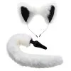 Tailz White Fox Tail Anaplugg Og Ører 1 Tailz White Fox Tail Anaplugg Og Ører -Onaniprodukter butikk 21710 tailz fox tail anal plug og rer q100 01