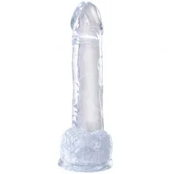 King Cock Clear Dildo Med Baller 18 Cm -Onaniprodukter butikk 22360 king cock clear dildo med kugler 18 cm q 100 02