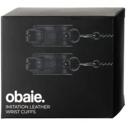 Obaie Imitert Skinn Håndleddsmansjetter -Onaniprodukter butikk 22626 obaie imiteret laeder handleds manchetter 10 package q100