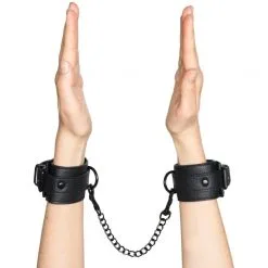 Obaie Imitert Skinn Håndleddsmansjetter -Onaniprodukter butikk 22626 obaie imiteret laeder handleds manchetter 50 hand q100