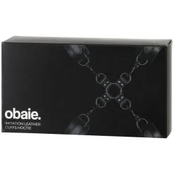 Obaie Imitert Skinn Hogtie Med Mansjetter -Onaniprodukter butikk 22628 obaie imiteret laeder hogtie med manchetter 10 package