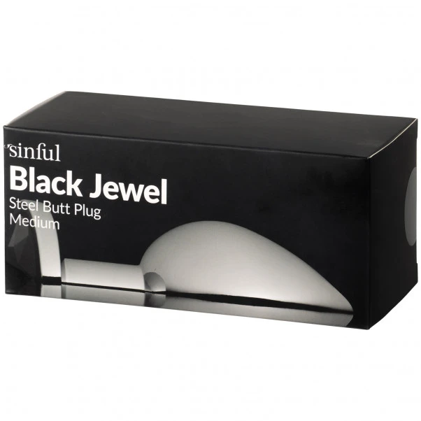 Sinful Black Jewel Metal Analplugg Medium 7 Sinful Black Jewel Metal Analplugg Medium - Bilde 5