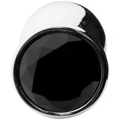 Sinful Black Jewel Metal Analplugg Stor -Onaniprodukter butikk 23042 sinful black jewel stal butt plug large 03 q100
