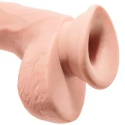 King Cock Plus Triple Density Dildo Med Testikler 24,1 Cm -Onaniprodukter butikk 23465 king cock plus realistisk dildo med kugler 23 cm q100 03