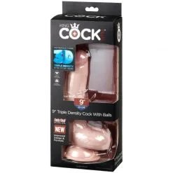 King Cock Plus Triple Density Dildo Med Testikler 24,1 Cm -Onaniprodukter butikk 23465 king cock plus realistisk dildo med kugler 23 cm 90 pack q100