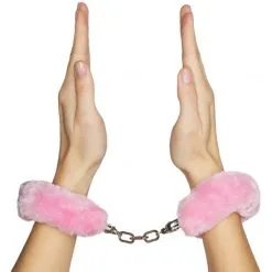 Baseks Håndjern Med Rosa Pels -Onaniprodukter butikk 23636 baseks plys handjern pink 50 hand q100