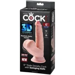King Cock Plus Triple Density Swinging Balls Dildo 19 Cm -Onaniprodukter butikk 23803 king cock plus triple density swinging balls dildo 15 cm 90 pack q100