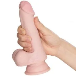 King Cock Plus Triple Density Dildo Med Pung 20 Cm -Onaniprodukter butikk 23859 king cock plus realistisk dildo med kugler 16 5 cm 50 hand q100