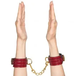Bound To Please Røde Håndleddsmansjetter -Onaniprodukter butikk 24568 bound to please red wrist cuffs 50 hand q100