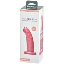 HerSpot Golden Rose Liten Dildo -Onaniprodukter butikk 25067 fleshlight golden rose dildo small 90 pack q100