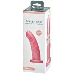 HerSpot Golden Rose Medium Dildo 13 HerSpot Golden Rose Medium Dildo -Onaniprodukter butikk 25068 fleshlight golden rose dildo medium 90 pack q100