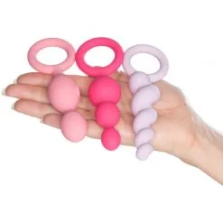 Satisfyer Booty Call Coloured Analpluggsett -Onaniprodukter butikk 25095 satisfyer booty call anal plug s t farve 50 hand q100