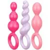 Satisfyer Booty Call Coloured Analpluggsett -Onaniprodukter butikk 25095 satisfyer booty call anal plug saet farve 01 product q100 1