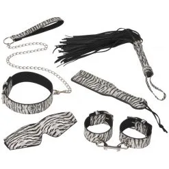 Baseks Zebra Kinky Bondagesett 6 Deler