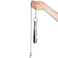 Baseks Zebra Halsbånd Med Kjede -Onaniprodukter butikk 25106 baseks zebra halsb nd med k de 50 hand