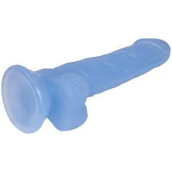 Baseks Jellies Realistic Small Blå Dildo Med Sugekopp 20 Cm -Onaniprodukter butikk 25131 baseks jellies realistisk dildo med sugekop small bl 04 product