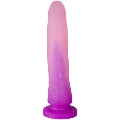 Baseks Gradient Glitter Medium Dildo 20 Cm -Onaniprodukter butikk 25138 baseks gradient glitter dildo medium lilla 02 product