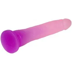 Baseks Gradient Glitter Medium Dildo 20 Cm -Onaniprodukter butikk 25138 baseks gradient glitter dildo medium lilla 03 product
