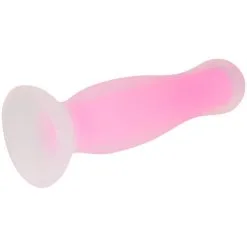 Baseks Glow In The Dark Liten Analdildo -Onaniprodukter butikk 25143 baseks glow in the dark anal dildo small pink 03 product