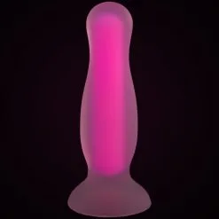 Baseks Glow In The Dark Liten Analdildo -Onaniprodukter butikk 25143 baseks glow in the dark anal dildo small pink 04 product