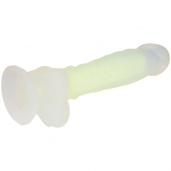 Baseks Glow In The Dark Gul Dildo 21,5 Cm 6 Baseks Glow In The Dark Gul Dildo 21,5 Cm - Bilde 4